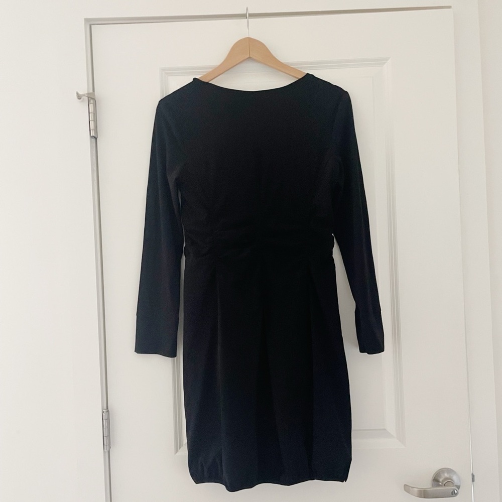 Porto San Francisco Zip Front Stretchy Ruched Jersey Dress Lagenlook